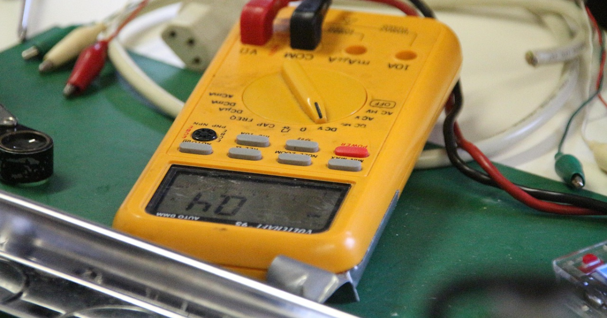 A voltage monitor on a table